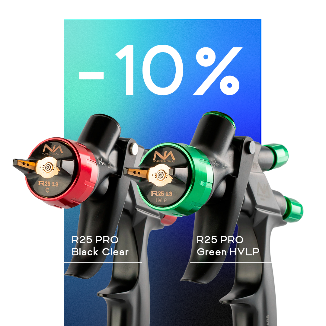 Pack Pistolets R25 PRO Clear + HLVP – Finition Pro -10%
